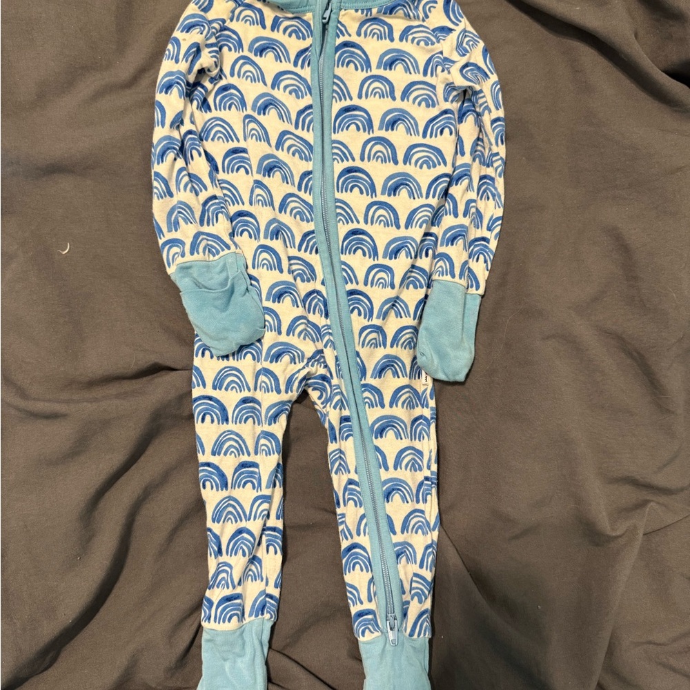 Blue rainbow pajamas
